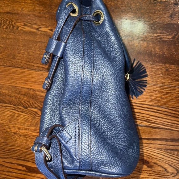 Michael Kors Leather Navy Backpack- Medium Size - Picture 2 of 5